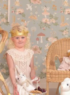 Tapete Old Garden Hellblaugrau -Wallpaper From The 70s Geschäft Old Garden B 389414 2880x1440