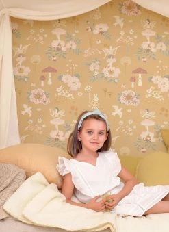 Tapete Old Garden Beige -Wallpaper From The 70s Geschäft Old Garden D 389411 2880x1440