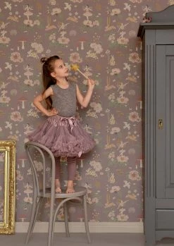 Tapete Old Garden Grauviolett -Wallpaper From The 70s Geschäft Old Garden D 389413 2880x1440