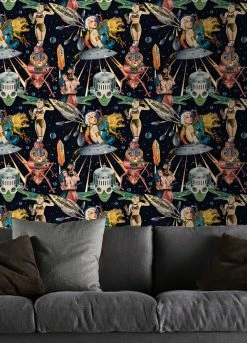 Wandbild Other Worlds Schwarz -Wallpaper From The 70s Geschäft Other Worlds 725051 2880x1440