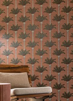 Tapete Palm Luxe Kastanienbraun -Wallpaper From The 70s Geschäft Palm Luxe B 864633 2880x1440