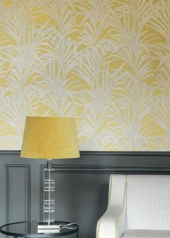 Tapete Palmetto Sandgelb -Wallpaper From The 70s Geschäft Palmetto A 864413 2880x1440