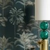 Tapete Palmier Imperial Graublau -Wallpaper From The 70s Geschäft Palmier Imperial 251131 2880x1440