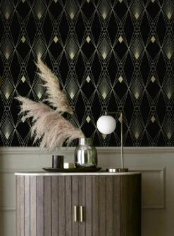 Tapete Paona Schwarzgrau -Wallpaper From The 70s Geschäft Paona B 432093 2880x1440