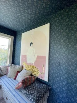 Tapete Patricia Graublau -Wallpaper From The 70s Geschäft Patricia M 452024 2880x1440