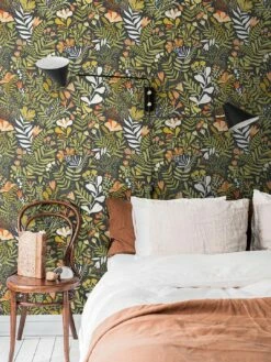 Tapete Pavonia Grüngrau -Wallpaper From The 70s Geschäft Pavonia K 485151 2880x1440