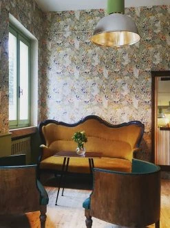 Tapete Pavonia Hellelfenbein -Wallpaper From The 70s Geschäft Pavonia K 485153 2880x1440