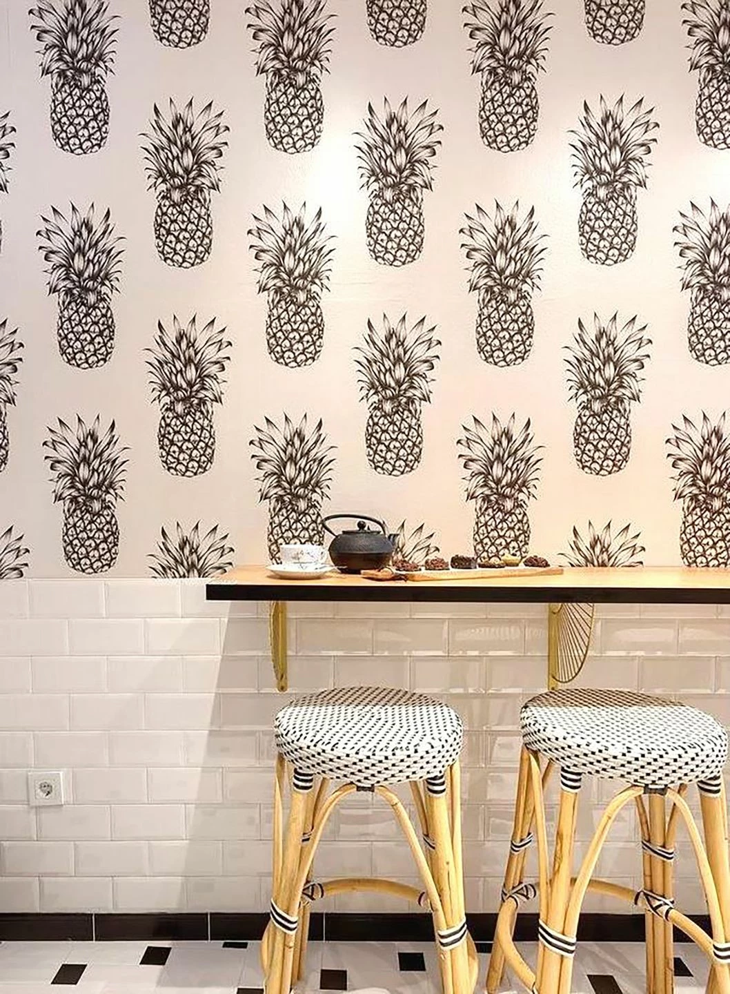Tapete Pineapple Paradise Schwarzgrau 8 Tapete Pineapple Paradise Schwarzgrau – Bild 6