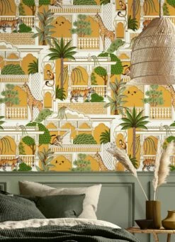 Tapete Plantasia Hellbraunbeige 9 Tapete Plantasia Hellbraunbeige -Wallpaper From The 70s Geschäft Plantasia B 431812 2880x1440