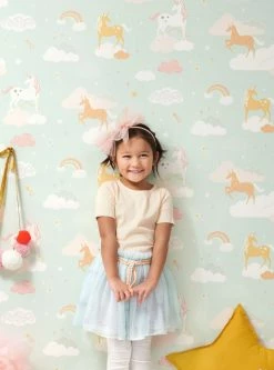 Tapete Rainbow Treasures Weissgrün -Wallpaper From The 70s Geschäft Rainbow treasures B 389302 2880x1440