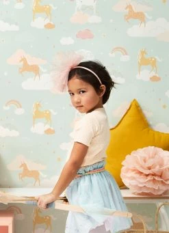 Tapete Rainbow Treasures Weissgrün -Wallpaper From The 70s Geschäft Rainbow treasures C 389302 2880x1440