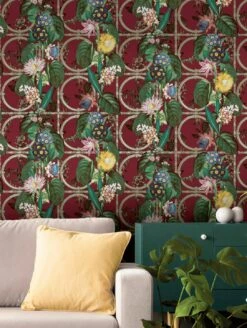 Tapete Rajola Weinrot -Wallpaper From The 70s Geschäft Rajola B 104561 2880x1440