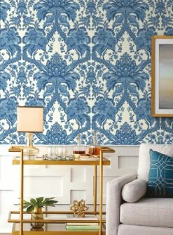 Tapete Royal Artichoke Azurblau -Wallpaper From The 70s Geschäft Royal Artichoke B 790421 2880x1440