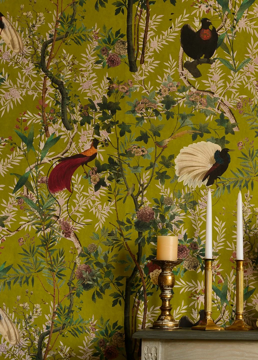 Wandbild Royal Garden Currygelb 3 Wandbild Royal Garden Currygelb