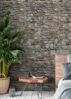 Wandbild Rustic Stones Anthrazitgrau 9 Wandbild Rustic Stones Anthrazitgrau -Wallpaper From The 70s Geschäft Rustic Stones B 390722 2880x1440