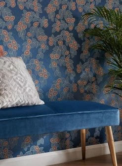 Tapete Sahira Blau Schimmer -Wallpaper From The 70s Geschäft Sahira B 158021 2880x1440