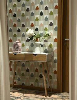 Tapete Sanza Farngrün -Wallpaper From The 70s Geschäft Sanza D 462121 2880x1440