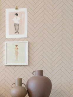 Tapete Scandi Herringbone Creme -Wallpaper From The 70s Geschäft Scandi Herringbone B 389381 2880x1440
