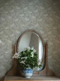 Tapete Selma Beigegrau -Wallpaper From The 70s Geschäft Selma B 491291 2880x1440