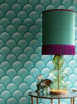 Tapete Senkai Opalgrün -Wallpaper From The 70s Geschäft Senkai B 251171 2880x1440