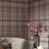 Tapete Shabby Tartan Kupferbraun -Wallpaper From The 70s Geschäft Shabby Tartan A 864613 2880x1440