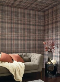 Tapete Shabby Tartan Kupferbraun -Wallpaper From The 70s Geschäft Shabby Tartan B 864613 2880x1440