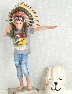 Tapete Small Town Hellgrau -Wallpaper From The 70s Geschäft Small Town B 389171 2880x1440