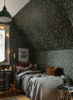 Tapete Snake Peek Moosgrau -Wallpaper From The 70s Geschäft Snake Peek F 341112 2880x1440