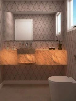 Tapete Soana Zartrosa -Wallpaper From The 70s Geschäft Soana P 431202 2880x1440