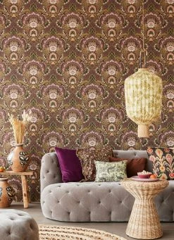 Tapete Sofia Mahagonibraun -Wallpaper From The 70s Geschäft Sofia C 822064 2880x1440