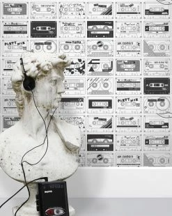 Tapete Stereo Nostalgia Weiss 9 Tapete Stereo Nostalgia Weiss -Wallpaper From The 70s Geschäft Stereo Nostalgia C 835131 2880x1440