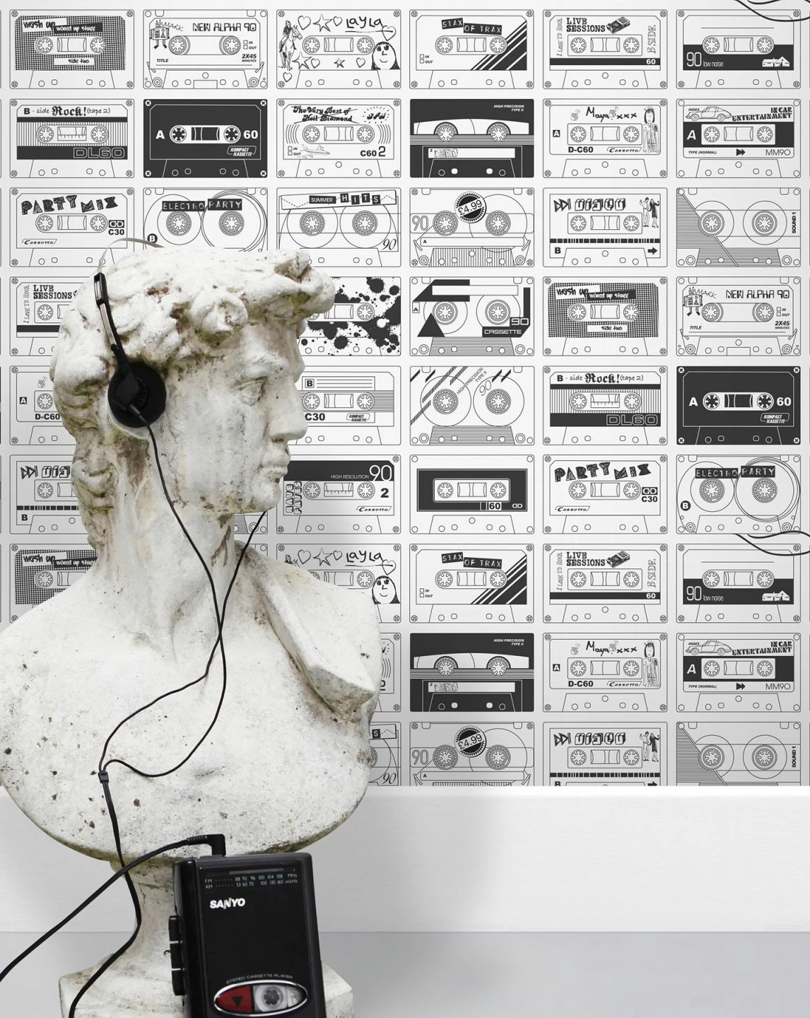 Tapete Stereo Nostalgia Weiss 6 Tapete Stereo Nostalgia Weiss – Bild 4