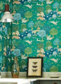 Tapete Sumatra Türkis -Wallpaper From The 70s Geschäft Sumatra B 462811 2880x1440