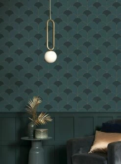 Tapete Sumba Schwarzgrün -Wallpaper From The 70s Geschäft Sumba B 864662 2880x1440