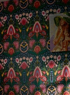 Wandbild Susie Q Schwarz -Wallpaper From The 70s Geschäft Susie Q A 725261 2880x1440