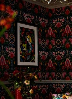 Wandbild Susie Q Schwarz -Wallpaper From The 70s Geschäft Susie Q C 725261 2880x1440