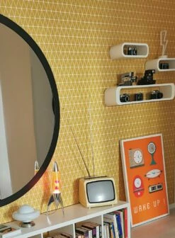 Tapete Svarog Ockergelb -Wallpaper From The 70s Geschäft Svarog K 430981 2880x1440