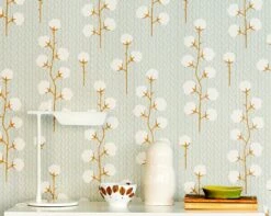 Tapete Sweet Cotton Hellpastelltürkis