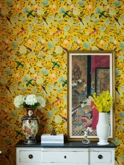 Wandbild The Garden Of Immortality Gelb -Wallpaper From The 70s Geschäft The Garden of Immortality B 725211 2880x1440