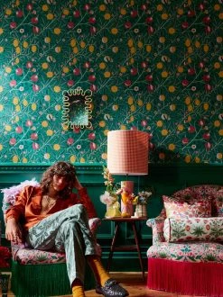 Tapete Therese Patinagrün -Wallpaper From The 70s Geschäft Therese F 463133 2880x1440