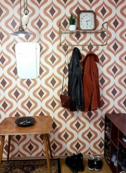 Tapete Triton Orange -Wallpaper From The 70s Geschäft Triton W 430001 2880x1440