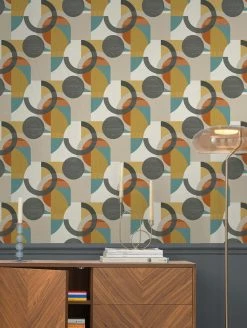 Tapete Ukiyo Ockergelb -Wallpaper From The 70s Geschäft Ukiyo B 431961 2880x1440