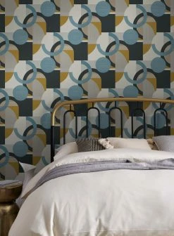 Tapete Ukiyo Hellblaugrau -Wallpaper From The 70s Geschäft Ukiyo B 431962 2880x1440