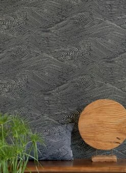 Tapete Ulevan Schwarzgrau -Wallpaper From The 70s Geschäft Ulevan A 821801 2880x1440