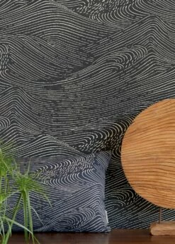 Tapete Ulevan Schwarzgrau