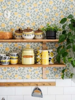 Tapete Valentina Sonnengelb -Wallpaper From The 70s Geschäft Valentina B 783121 2880x1440