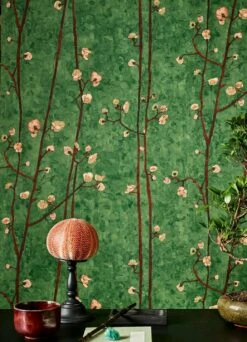 Tapete VanGogh Branches Laubgrün -Wallpaper From The 70s Geschäft VanGogh Branches A 451464 2880x1440