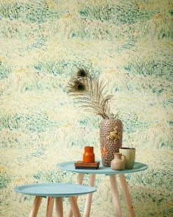 Tapete VanGogh Meadow Minttürkis -Wallpaper From The 70s Geschäft VanGogh Meadow B 450451 2880x1440