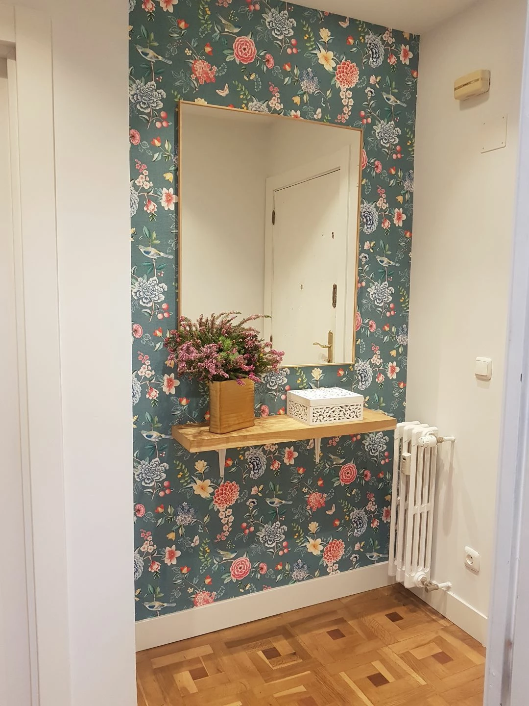 Tapete Vanity Türkisblau 6 Tapete Vanity Türkisblau – Bild 4