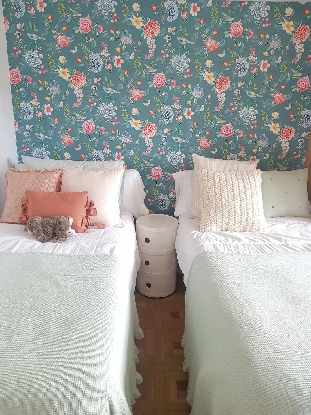 Tapete Vanity Türkisblau 5 Tapete Vanity Türkisblau – Bild 3